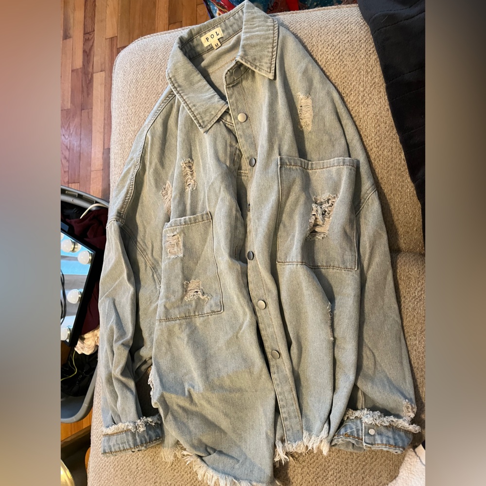 pol Brand Distressed Denim Jacket
